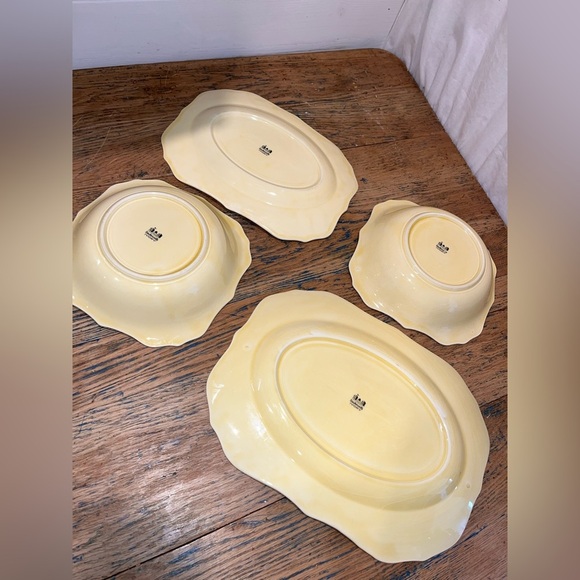 💛 STEUBENVILLE IVORY – 4-Piece Vintage Floral Dish Set - Picture 12 of 12